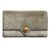 Hermès - Pochette enveloppe Ficelle Doblis Suede Pointed Flap Clutch Beige Doré  ref.73891