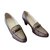 Gucci Heels Chocolate Leather Cloth  ref.74044