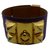 Hermès Armband Golden Lila Leder Vergoldet  ref.74058