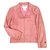Chanel  Goatskin Camellia Leather Jacket Pink Silk  ref.74158