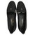 Chanel Loafers Black Leather Cloth  ref.74410