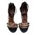 Lanvin sandals Black Beige Leather  ref.74876