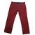 Hermès Pantaloni Rosso Cotone  ref.75156