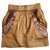 Louis Vuitton Mini skirt Golden Leather  ref.75224