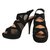 Alaïa sandals Black Deerskin  ref.75446