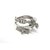 Hermès ouro branco e diamante Alchimie Ring Prata  ref.75529