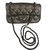 Classique Chanel Timeless Cuir vernis Gris anthracite  ref.75586