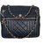 Chanel Handtaschen Marineblau Leder  ref.75676