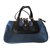 Lancel Handbags Blue Leather Nylon  ref.75758