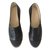 Chanel Flats Black Leather Cotton  ref.75920