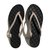Chanel Sandals Black Beige Leather Rubber  ref.70243