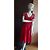 Autre Marque Robe de cocktail en dentelle rouge - vue 2