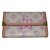 Louis Vuitton Portefeuille Cherry Blossom par Takashi Murakami Cuir Toile Rose Beige  ref.76192