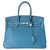 Hermès Birkin 35 Azul Cuero  ref.76268