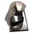 Hermès Mules Black Silvery Leather Metal  ref.76566