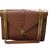 Saint Laurent Large satchel envelope Light brown Leather  ref.76587