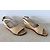 Sandali con tacco a zeppa Fausto Santini in pelle beige - vista 3