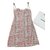 Chanel Robes Coton Rose Blanc  ref.76700