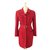 Chanel Vintage coat Red Wool  ref.76794
