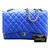 Chanel TIMELESS Blau Leder  ref.76837