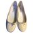 Repetto Ballet flats Eggshell Patent leather  ref.76975