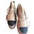 Chanel Lace ups Bege Couro  ref.76999