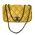 Chanel Handtaschen Gelb Leder  ref.77177