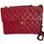 Classique Chanel Timeless Cuir Rouge  ref.77195