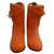 Kelly Hermès Ankle boots Orange Deerskin  ref.77637