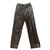 Hermès Pantaloni, ghette Marrone scuro Agnello Pelle  ref.77747