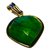 Autre Marque Bellissimo vero smeraldo cuore (dal Brasile) ** periodo:1960/70** Verde Argento  ref.77785