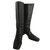 Hermès Low Heel Leather Boots Black  ref.77852