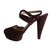 Max & Co suede leathe heels Prune  ref.77886