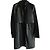 Cappotto Sportmax in pelle d'agnello nero