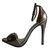 Zara genuine leather heel sandals Bronze  ref.77939