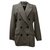 Yves Saint Laurent Jacket Black White Silk Wool  ref.78056