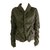 Comme Des Garcons Ruched Jacket Green Khaki Cotton  ref.78174