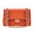 Timeless Chanel classica felpa jumbo classica senza tempo Rosso Pelle verniciata  ref.78311