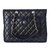 Chanel Handtaschen Marineblau Leder Tweed  ref.78486