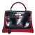 Kelly Hermès Handtaschen Schwarz Rot Leder Exotisches Leder  ref.78745