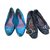 Louis Vuitton Ballet flats Black Blue Patent leather Cloth  ref.78930