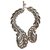 Oscar de la Renta Feather crystal necklace Silvery Silver-plated  ref.79183