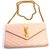 Saint Laurent Handbags Pink Golden Leather Metal  ref.79254