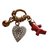 Christian Lacroix Bag charms Red Golden Cream  ref.79699