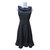 Oscar de la Renta Robes Soie Coton Laine Noir Gris  ref.79764