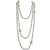 Chanel Lange Halsketten Golden Aus weiß Perle  ref.79939