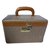 Yves Saint Laurent Travel bag Beige Leather Cloth  ref.80063
