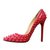 Christian Louboutin Modèle Pigalle spike Cuir vernis Rose  ref.80284