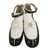 Chanel Flats Black White Leather Patent leather  ref.80561