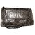 Chanel Handbags Silvery Leather Plastic Satin  ref.80566